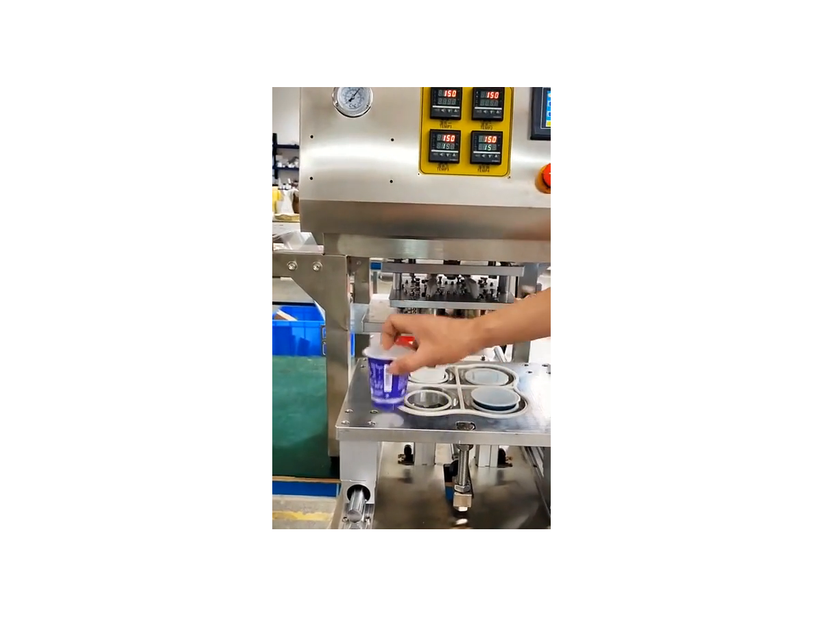 YIJIA Four-Station Desktop Automatic Cup Sealing Machine